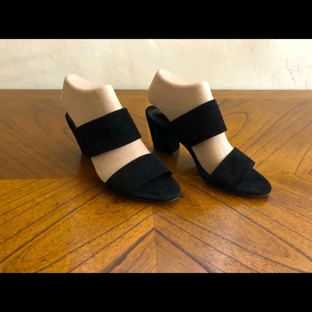 Vince Black Suede Heels